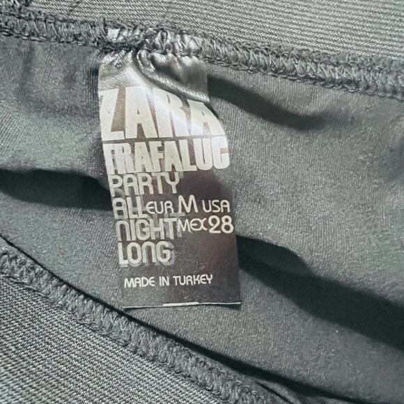 Zara Skirt SizeM Medium Mesh Ruched Mini Black - Picture 3 of 4